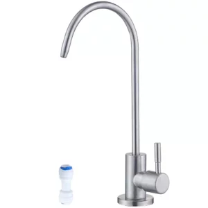 Robinet dédié en inox brossé pour osmoseur sous évier