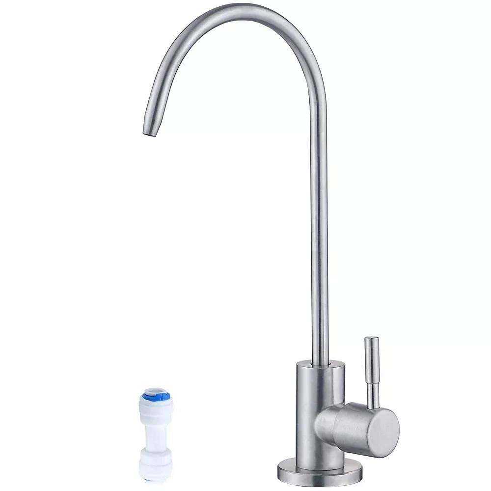 Robinet dédié en inox brossé pour osmoseur sous évier